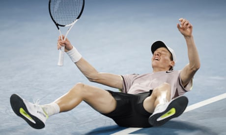 Jannik Sinner celebrates his Australian Open triumph