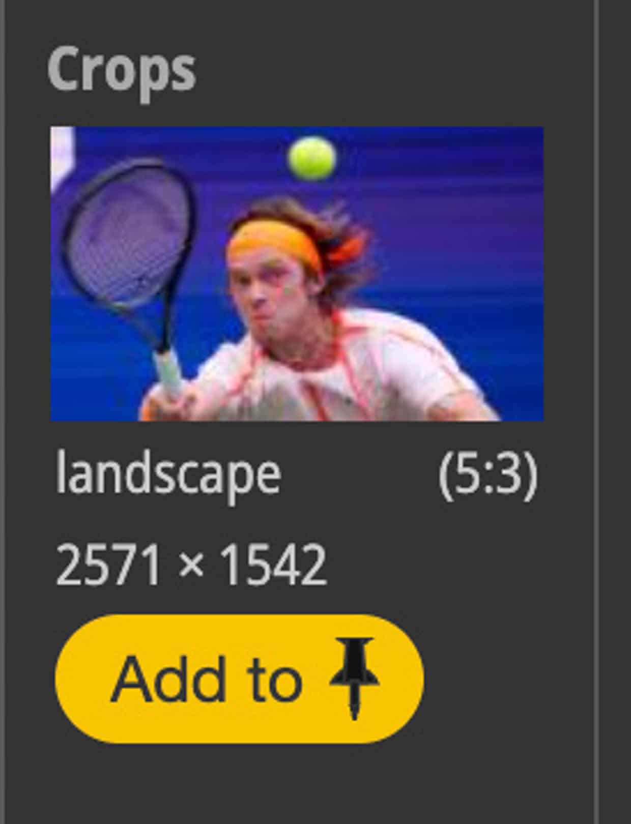 An example of the ‘Add to 📌’ button in the Grid