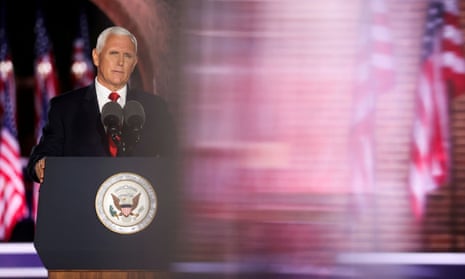 Vice-President Mike Pence speaks during an event of the 2020 Republican national convention held at Fort McHenry in Baltimore, Maryland.