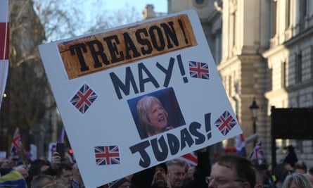 Pro-Brexit protesters in central London