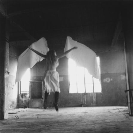 Untitled, from the Angels series by Francesca Woodman, 1977.