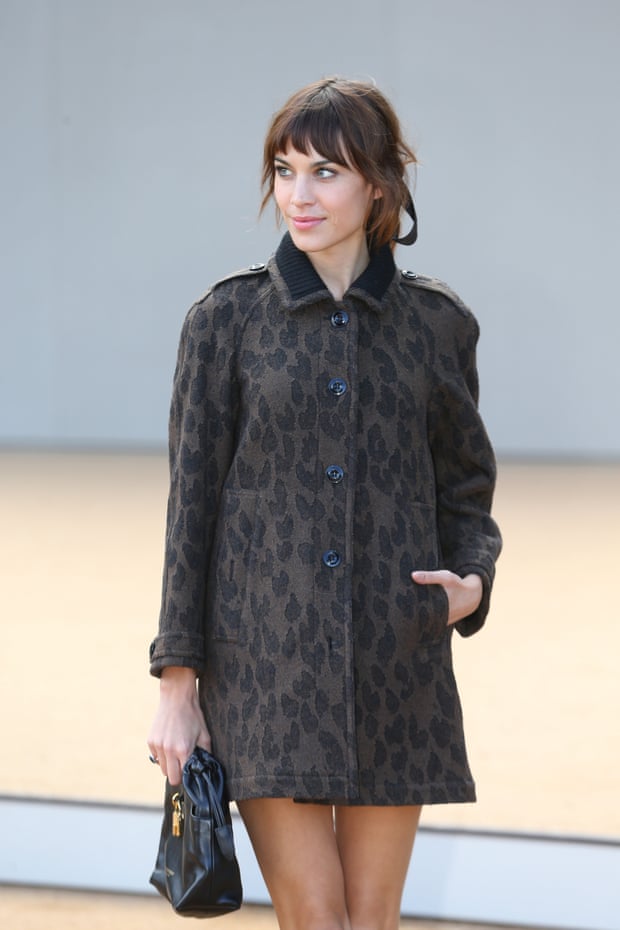 Alexa Chung wears a ribbon in her hair