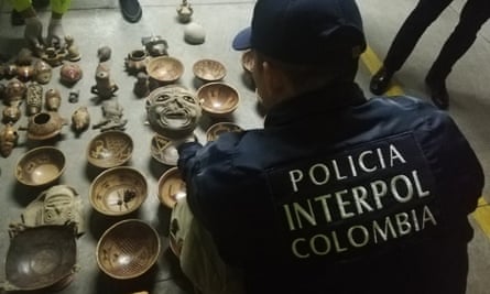 Colombian authorities retrieved 242 objects.
