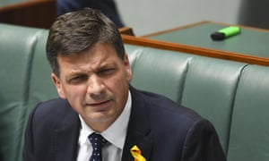 Angus Taylor during question time. Labor says the Coalition is presiding over increasing greenhouse gas emissions and falling investment in renewables.