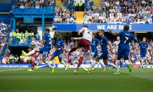Burnley’s Stephen Ward fires in the second goal.