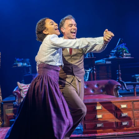 Keziah Ibe as Eliza and Hadley Fraser as Higgins in My Fair Lady at Chichester Festival Theatre.