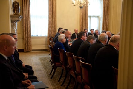 Queen Elizabeth II attends a cabinet meeting as an observer in 2012