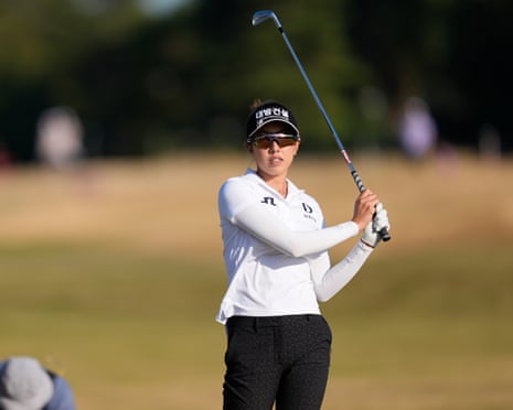 America’s Yealimi Noh plays from the 18th fairway during day three of the Women's Open.