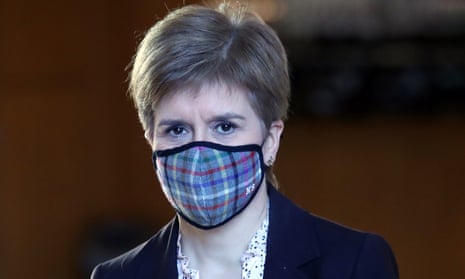 Nicola Sturgeon in the Scottish parliament at Holyrood in Edinburgh