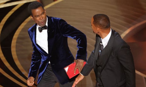 Will Smith hits at Chris Rock as Rock spoke on stage 