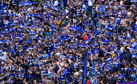 Bath fans in the stands applauding