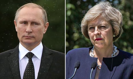 Vladimir Putin and Theresa May