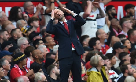 Erik ten Hag holds his head in dismay