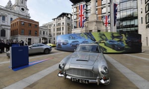 Aston Martins outside the London Stock Exchange on Wednesday.