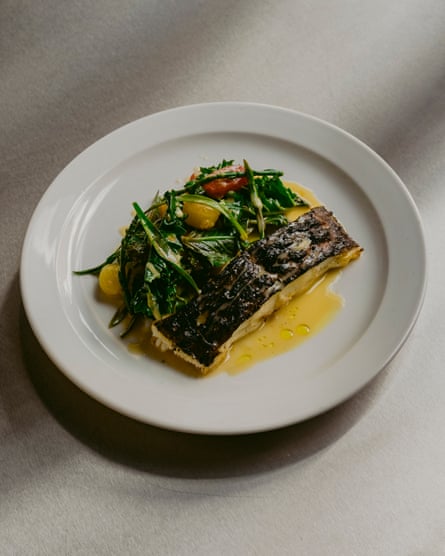 Inis’ Cornish turbot comes ‘festooned with sea vegetables’.