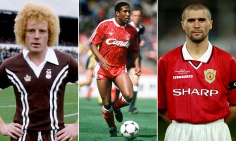 (From left) Coventry’s Ian Wallace, John Barnes at Liverpool and Roy Keane in his Manchester United days