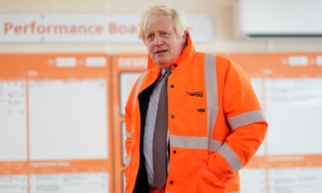 Boris Johnson at a Network Rail hub in Selby, November 2021