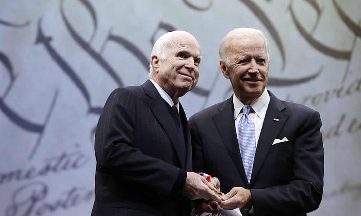 John McCain with Joe Biden in 2017.