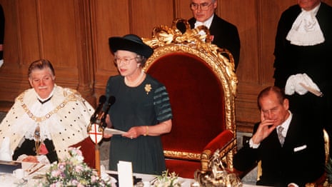 ‘Annus horribilis’: Queen’s speech at the Guildhall to mark the 40th anniversary of her accession