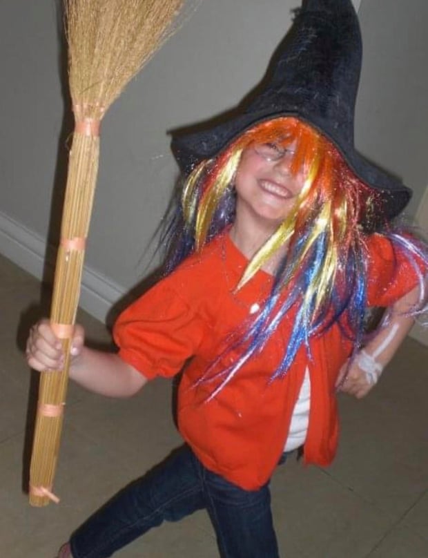 Rafqa Touma dressed up as a rock'n'roll witch for book week.