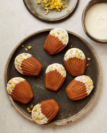 Yotam Ottolenghi’s yuzu and lime brown butter mochi madeleines.