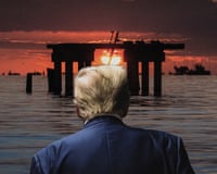 illustration of back of person's head facing ocean