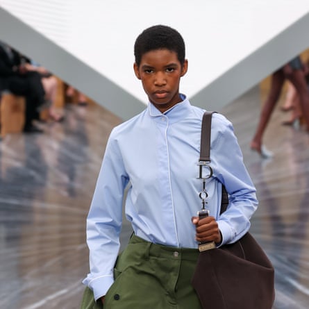 A model walks the runway during the Christian Dior womenswear spring/summer 2026 show as part of Paris fashion week on 01 October 2025 in Paris, France.