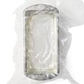 Line a roughly 19cm x 9cm x 6cm at the base loaf tin (that is, a 450g or 1lb tin) with clingfilm, leaving enough overhanging over the sides to fold over the top later (you may need to use two pieces of clingfilm set at right angles).
