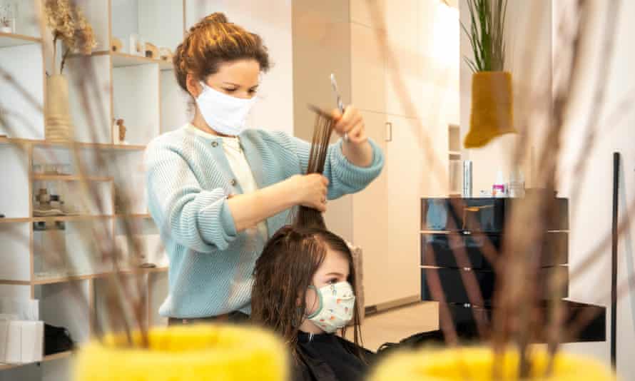 A Snip Of Normality German Hairdressers Reopen Under Strict Rules Coronavirus The Guardian