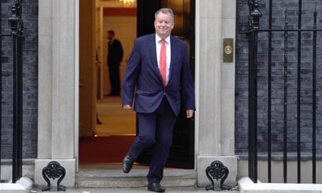 David Frost leaving 10 Downing Street in September.