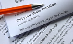 a letter to a taxpayer inviting them to apply for the state pension