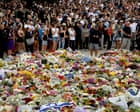 Bondi beach shooting live updates: Anthony Albanese says ‘no evidence’ alleged shooters were part of a cell; mourners gather at site of attack as floral tribute grows