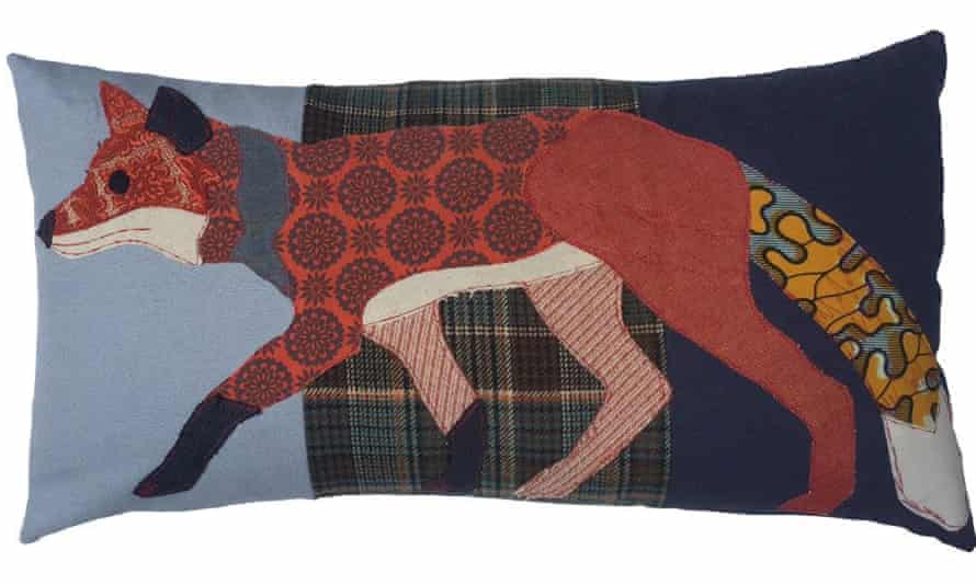 Running fox cushion by Carola Van Dyke