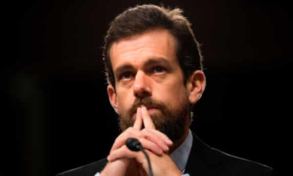 Jack Dorsey on Capitol Hill in Washington DC, on 5 September 2018.