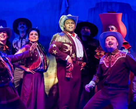 Tarinn Callender, centre, in Bronco Billy: The Musical.