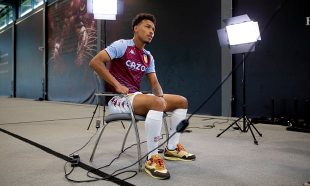 Boubacar Kamara is unveiled by Aston Villa.