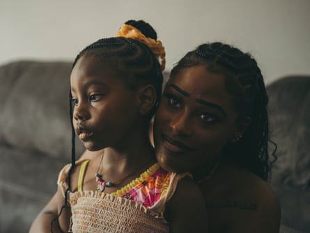 Woman and daughter at home