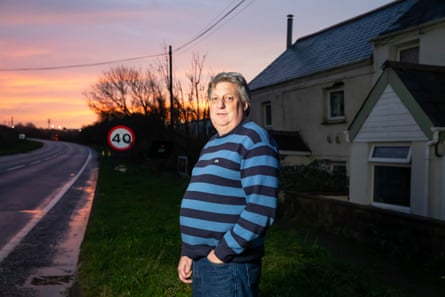 Mark Overend, a resident of Marazanvose whose property has increased in value despite being close to the new road.