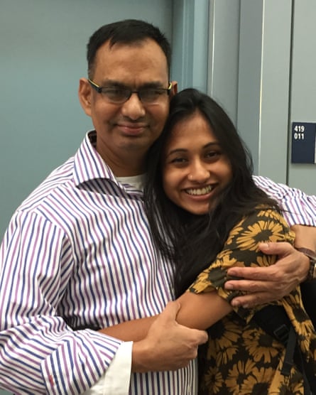 Dr Reza Chowdhury and his daughter Nikita Rahman. Chowdhury, an internal medicine physician in the Bronx, died on 9 April.