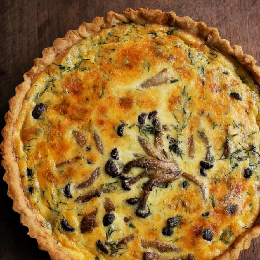 Mushroom and dill tart.