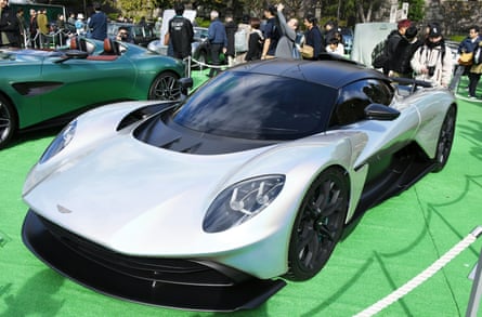 Ultra-sleek silver sports car