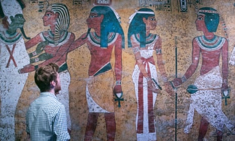 Tutankhamun: Treasures of the Golden Pharaoh exhibition at the Saatchi gallery, London.