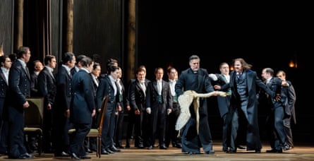 John Relyea as Gurnemanz and Daniel Johansson as Parsifal.