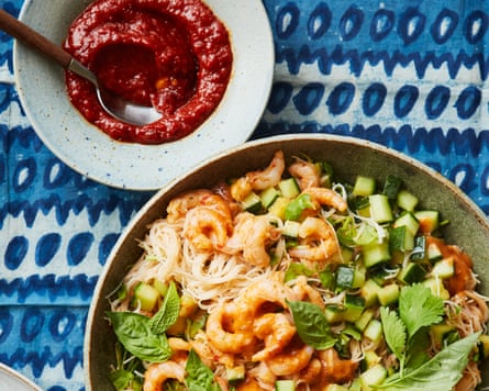 Mandy Yin’s spicy glass noodle and prawn salad.