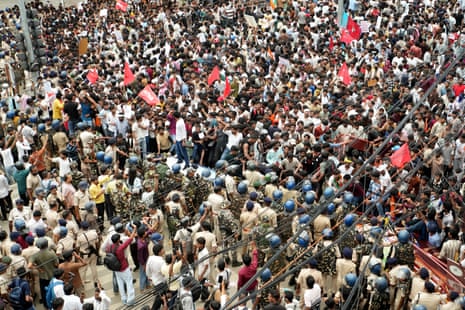 A crowd of people