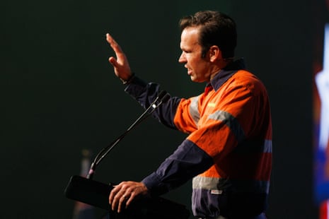 s leader Matt Canavan speaks during the Conservative Political Action Network (CPAC) national conference in Brisbane on 10 October.