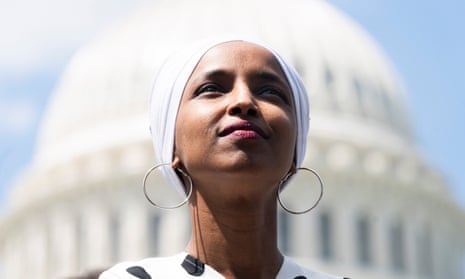 Congresswoman lhan Omar of Minnesota said: ‘A vote for Mitch McConnell’s border bill is a vote to keep kids in cages and terrorize immigrant communities.’