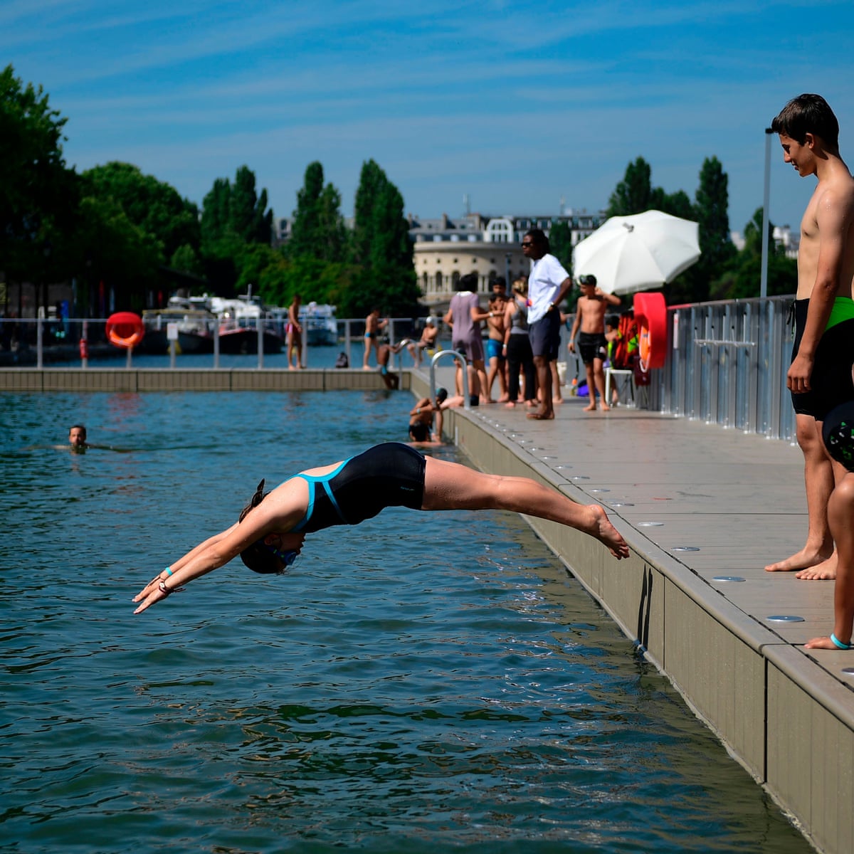 Paris Plunge Daily Queues After City Opens Cleaned Up Canal To Swimmers Cities The Guardian Paris Plunge Daily Queues After City Opens Cleaned Up Canal To Swimmers Cities The Guardian