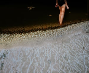 A woman's legs in the water