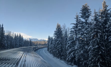 Approaching the Rocky Mountains on the VIA train, the Canadian